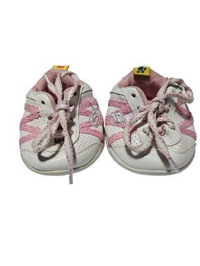 Build a Bear Skechers Pink White Lace Up Sneakers for Plush Stuffed Animal